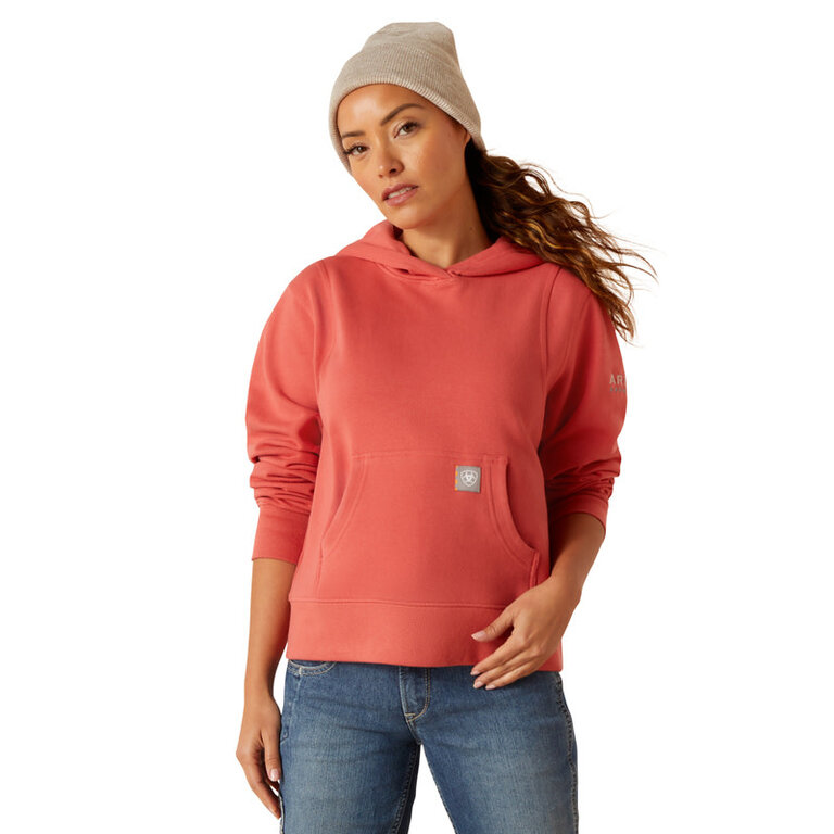 Ariat Ariat Rebar Lightweight Cropped Hoodie - Mineral Red
