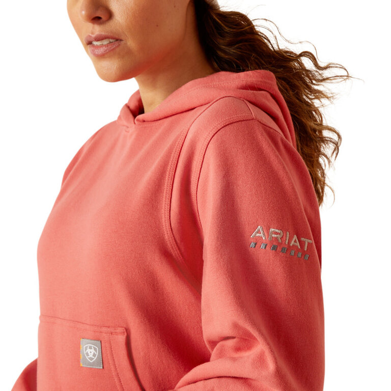 Ariat Ariat Rebar Lightweight Cropped Hoodie - Mineral Red