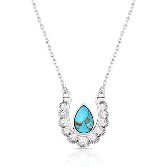 Montana Silversmiths Montana Silversmiths Crystal Trot Turquoise Necklace