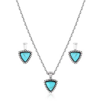 Montana Silversmiths Montana Silversmiths Braided Journey Turquoise Set
