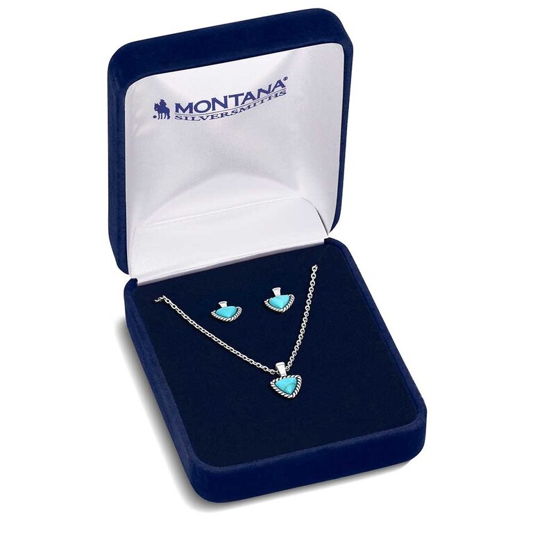 Montana Silversmiths Montana Silversmiths Braided Journey Turquoise Set