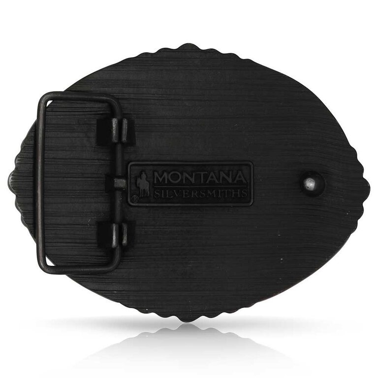 Montana Silversmiths Montana Silversmiths Attitude Steerhead With Brands Buckle