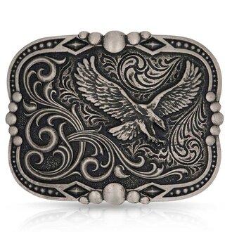 Montana Silversmiths Montana Silversmiths Attitude Filigree Corner And Eagle Buckle