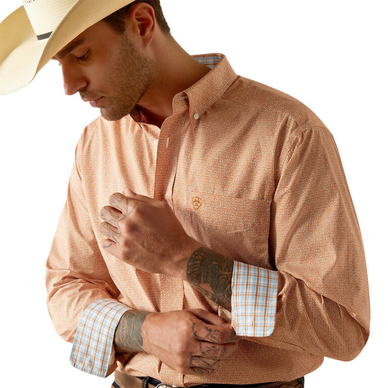 Ariat Ariat Wrinkle Free Brysen L/S Shirt - Orange