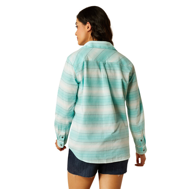 Ariat Ariat Billie Jean L/S Shirt - Turquoise Stripe
