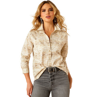 Ariat Ariat Billie Jean L/S Shirt - Sandstone Southwest Print