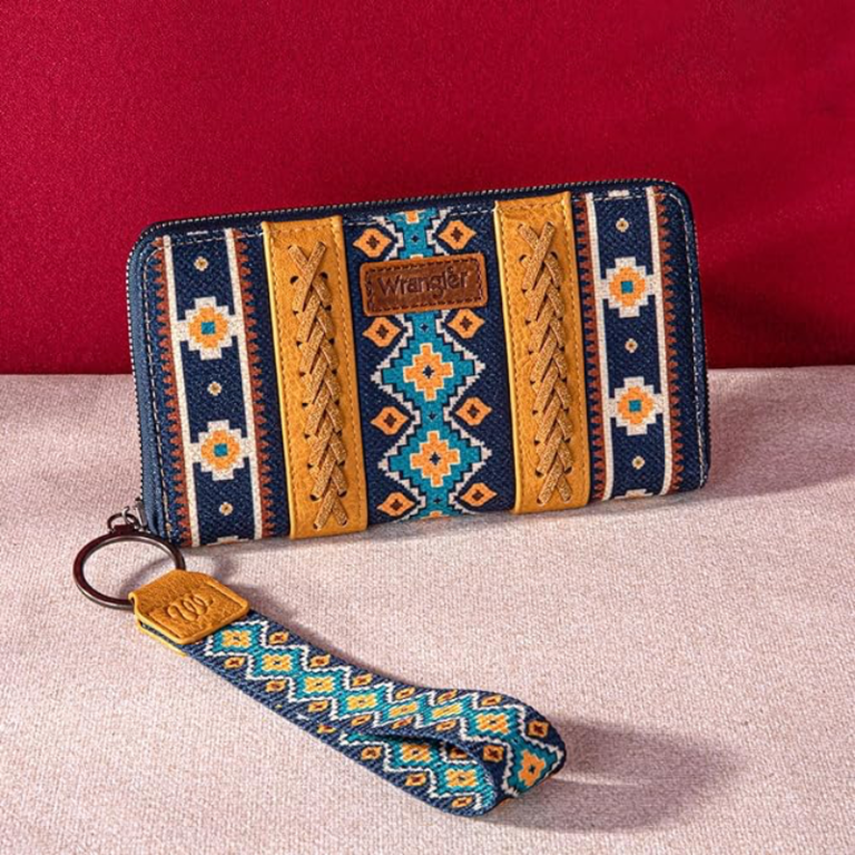 Wrangler Wrangler Southwestern Art Print Wallet - Mustard