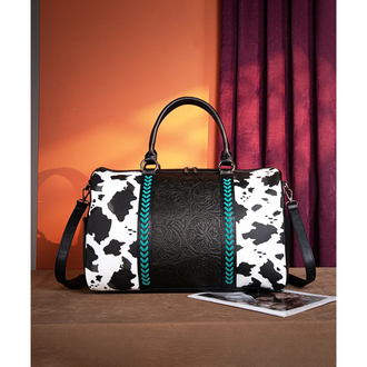 Montana West Tooled Collection Duffle Bag - Black