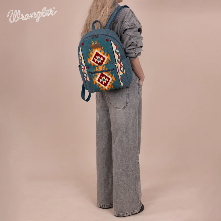 Wrangler Wrangler Southwestern Knitted Backpack - Turquoise