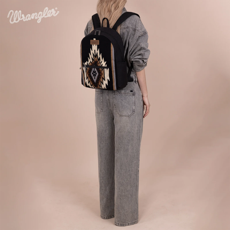 Wrangler Wrangler Southwestern Knitted Backpack - Black