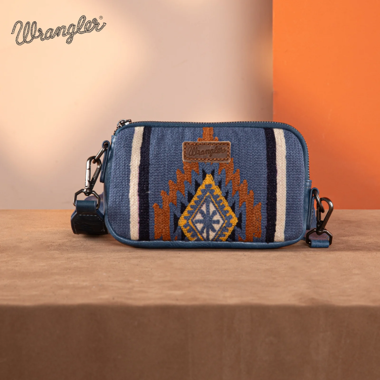 Wrangler Wrangler Southwestern Knitted Mini Crossbody Bag - Jean