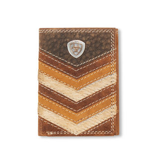 Ariat Ariat Chevron Patchwork Trifold Wallet - Multicolor
