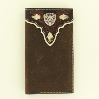 Ariat Ariat Premium Brand Ivory Stitched Embossed Leather Rodeo Wallet