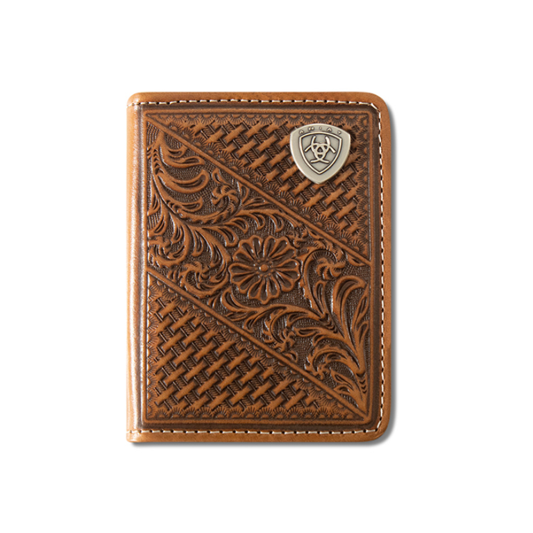 Ariat Ariat Basket Weave/Floral Bifold Flip Case Wallet
