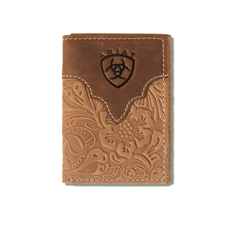 Ariat Ariat Floral Embossed Trifold Wallet
