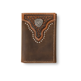 Ariat Ariat Basket Weave Sunburst Trifold Wallet