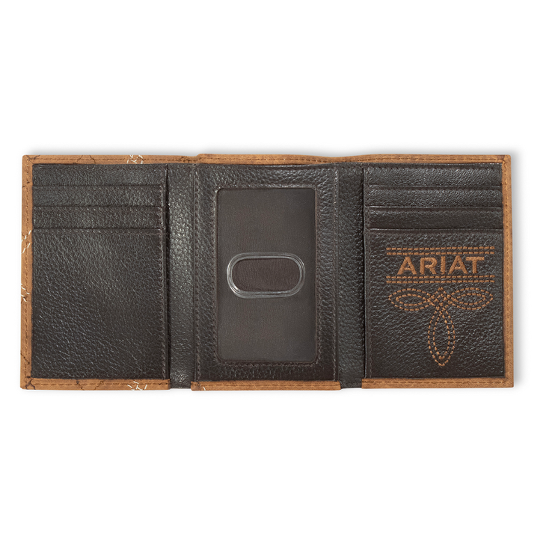 Ariat Ariat Cross Stitch Patch Trifold Wallet