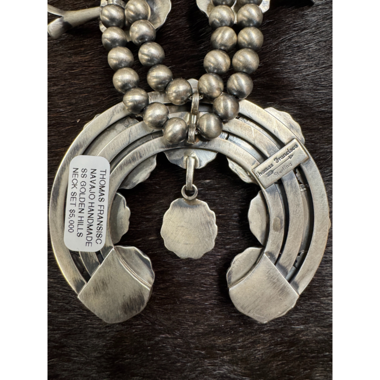 Indian Touch Of Gallup Navajo Handmade Golden Hills Necklace Set
