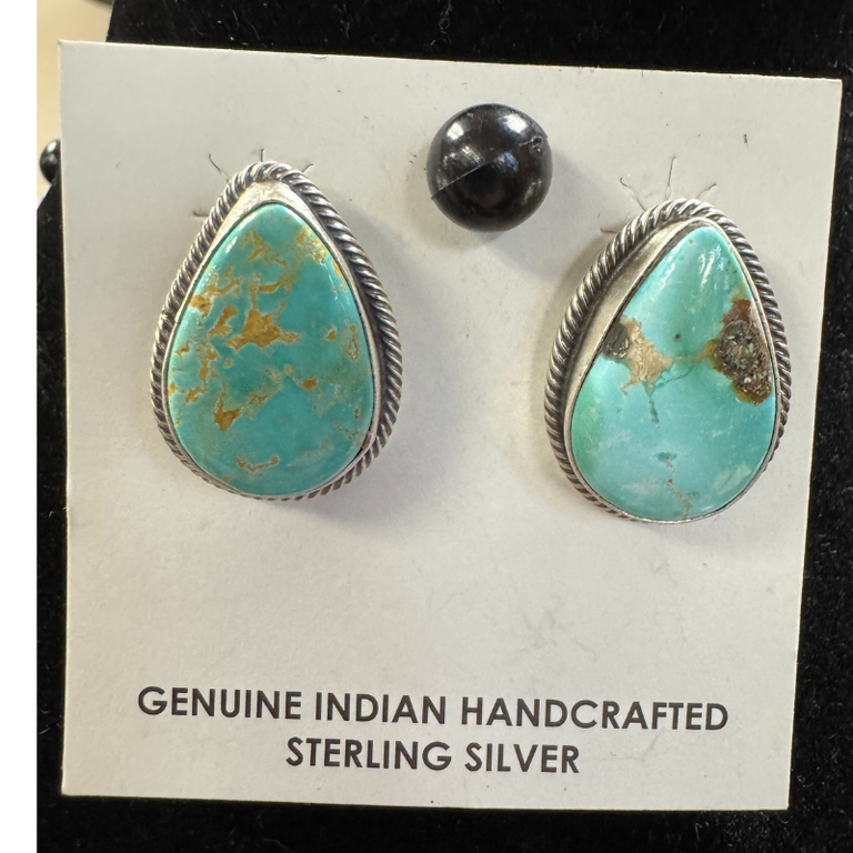 Indian Touch Of Gallup Navajo Handmade Royston Turquoise Necklace Set