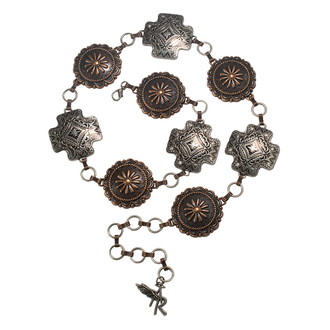 Angel Ranch Angel Ranch Engraved Conchos Chain Belt