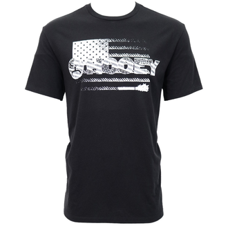 Hooey Hooey Distressed Flag Tshirt - Black