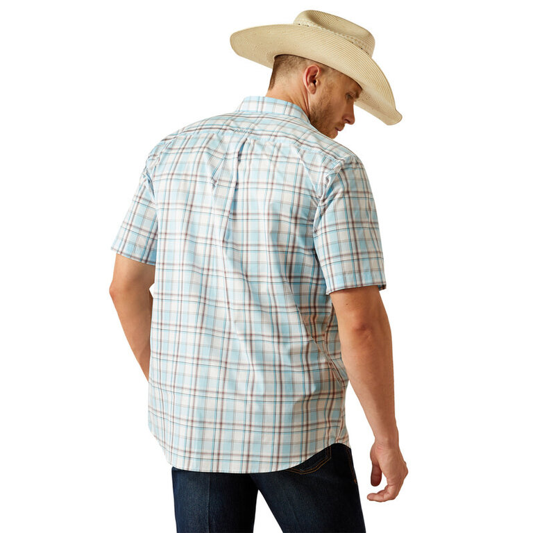 Ariat Ariat Pro Geoffrey S/S Shirt - Light Turquoise Plaid