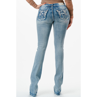 Grace in LA Grace In LA Steer Head Pocket Boot Cut Jeans