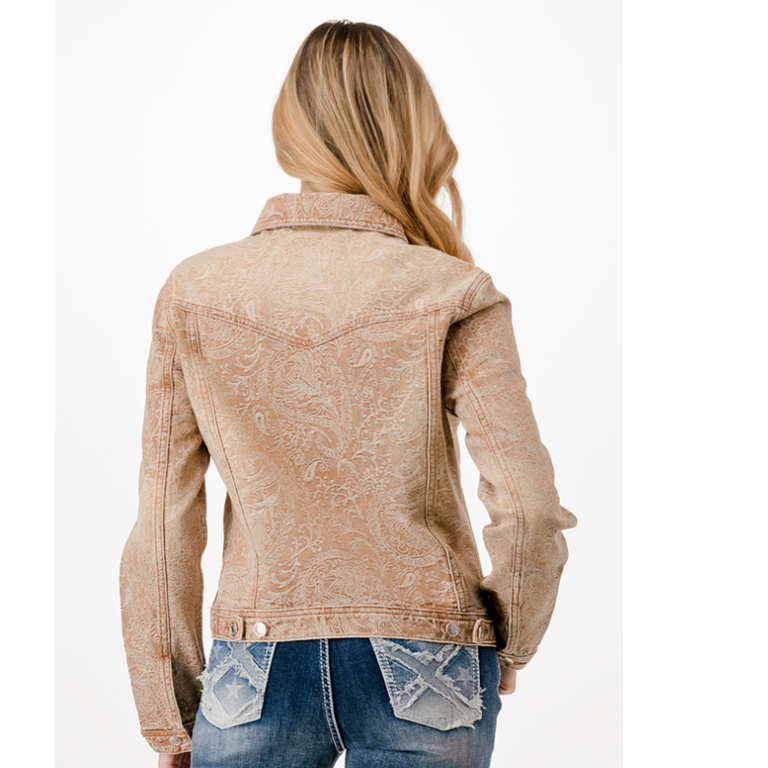 Grace in LA Grace In LA 3D Lace Print Jacket