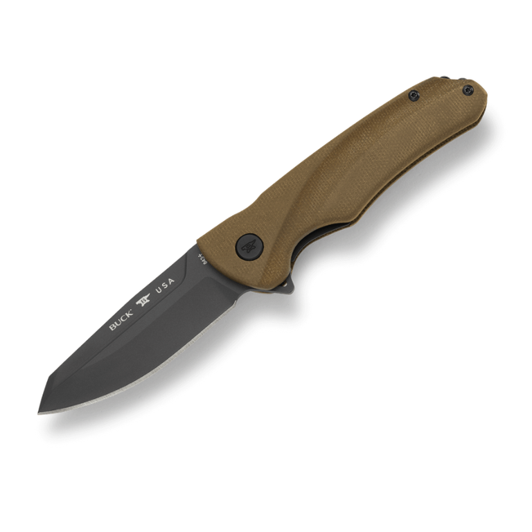 Buck Buck 843 Sprint Op Knife - O.D. Green Canvas Micarta