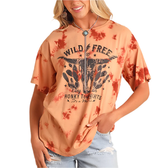 Rock and Roll Rock And Roll Tie Dye S/S Tshirt - Rust