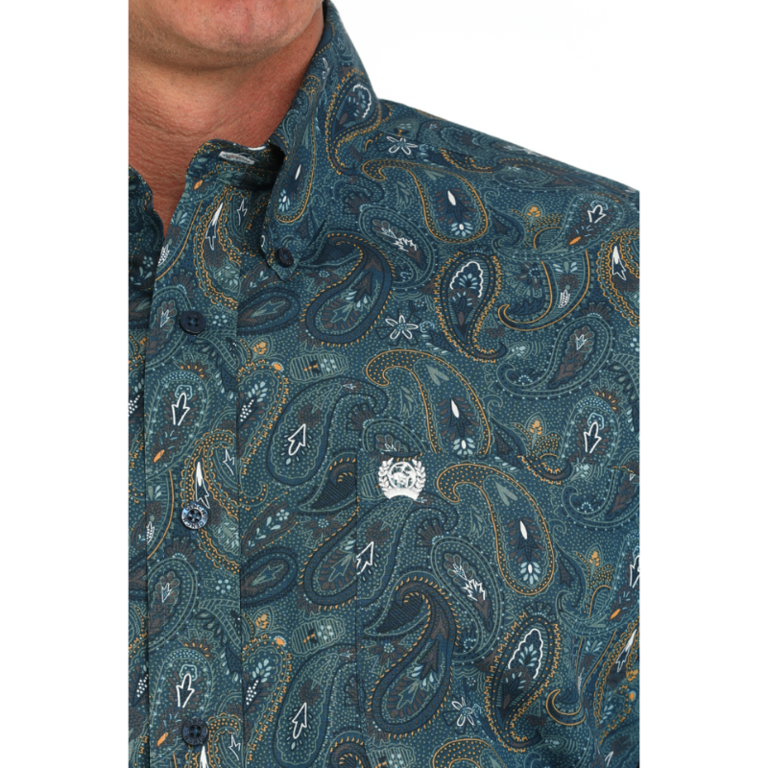 Cinch Cinch Paisley Pattern L/S Shirt - Blue