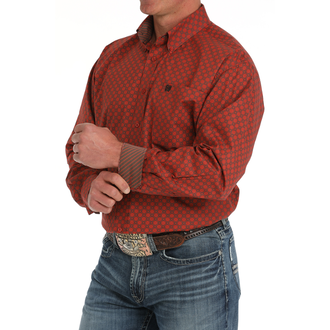Cinch Cinch Fashion Print L/S Shirt - Red