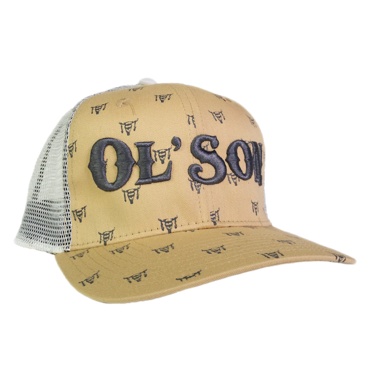 Rodeo Time Ol' Son Skull Print Cap - Pale Yellow