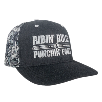 Rodeo Time Rodeo Time Ridin' Bulls And Punchin' Fools Bandana Cap - Grey