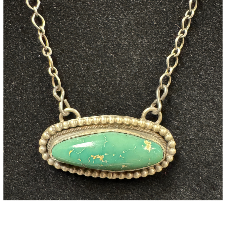 Indian Touch Of Gallup Indian Touch Of Gallup Navajo Handmade Royston Turquoise Necklace - Designer Allen Lee