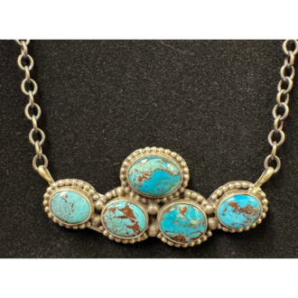 Indian Touch Of Gallup Indian Touch Of Gallup Handmade Navajo Prince Turquoise Necklace - Designer Marie Tsosie