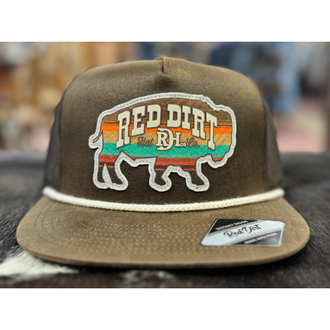 Red Dirt Hat Co Red Dirt Hat Co Rustic Bison Cap - Leathered Brown
