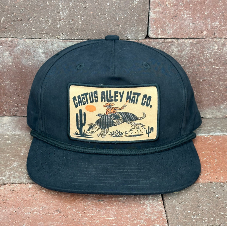 Cactus Alley Hat Co Cactus Alley Buckin Dillo Cap - Black/Black