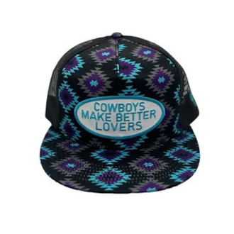 Cactus Alley Hat Co Cactus Alley Cowboys Make Better Lovers Cap - Aztec Purple/Black