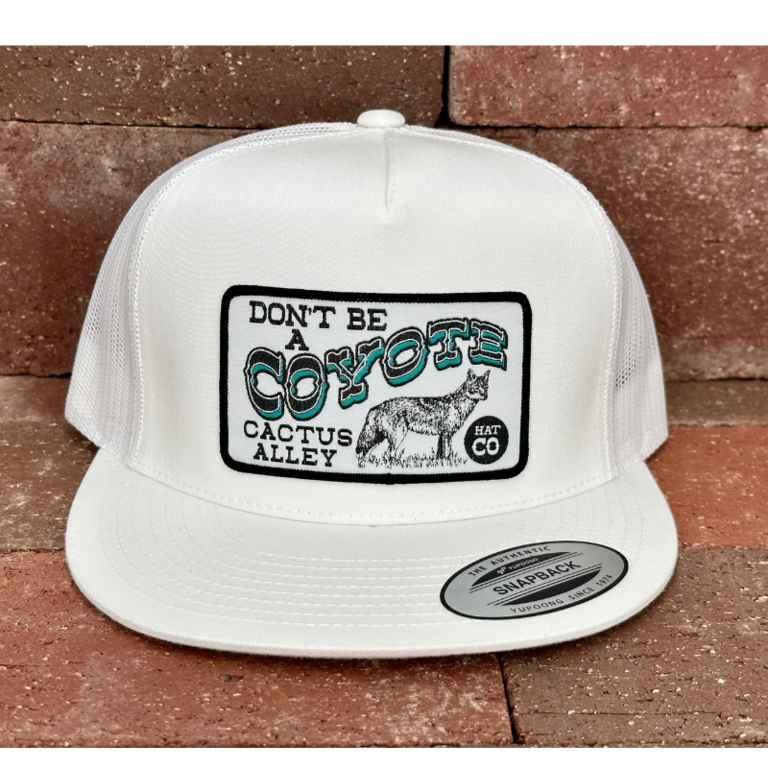 Cactus Alley Hat Co Cactus Alley Don't Be A Coyote Cap - White