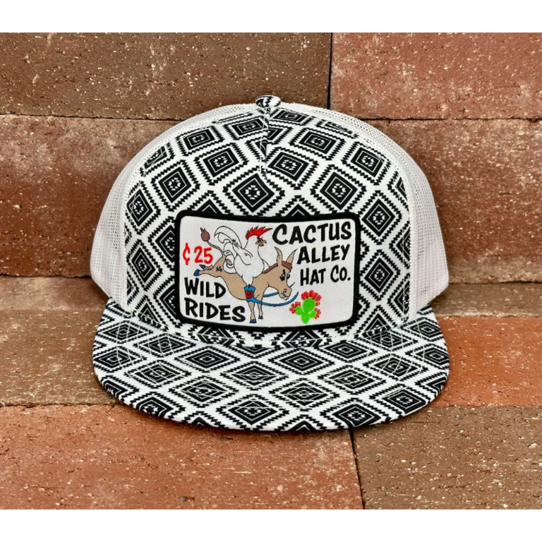 Cactus Alley Hat Co Cactus Alley Wild Rides Cap - Aztec White/Black