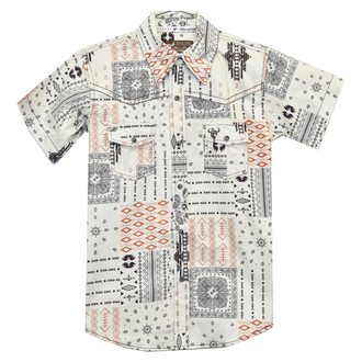 Cowboy Hardware Cowboy Hardware Aztec Bandana S/S Shirt - Tan