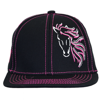 Cowgirl Hardware Cowgirl Hardware Blaze Horse Cap - Black/Pink - Youth