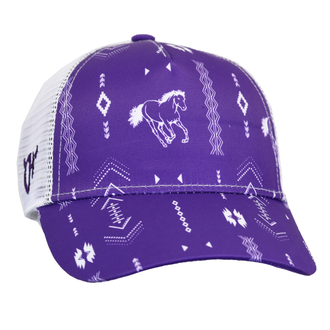 Cowgirl Hardware Cowgirl Hardware Horse Aztec Cap - Purple/White