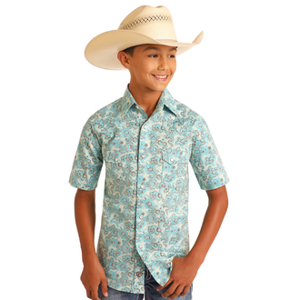 Rock and Roll Rock And Roll Paisley Print S/S Snap Shirt