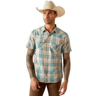 Ariat Ariat Howland Retro Snap S/S Shirt - Turquoise