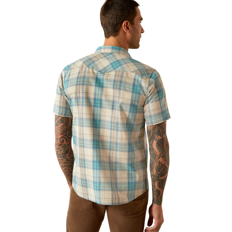 Ariat Ariat Howland Retro Snap S/S Shirt - Turquoise