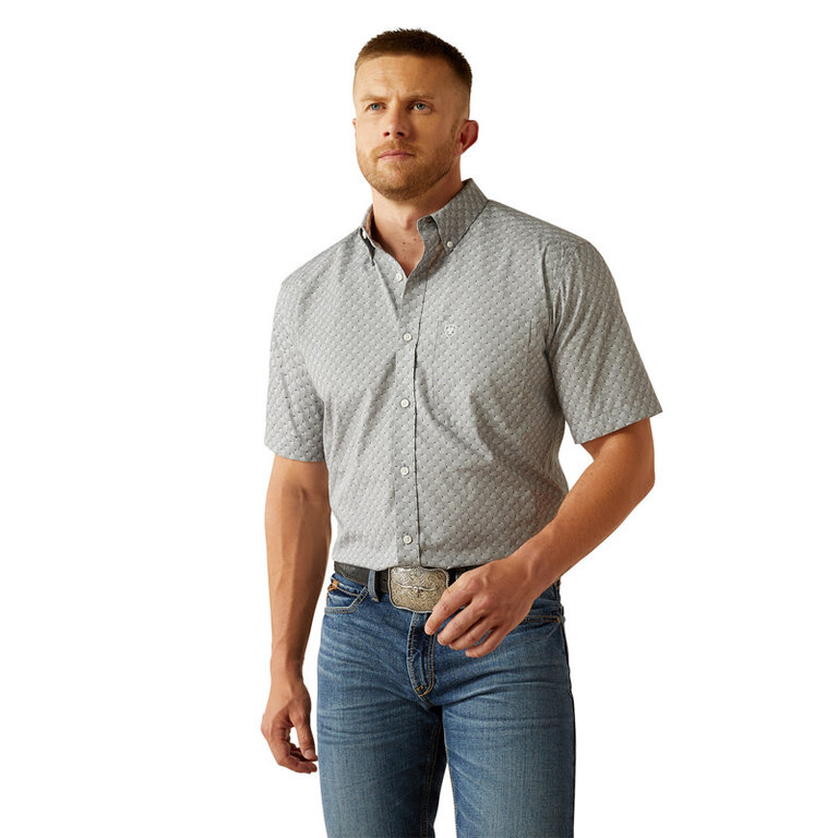 Ariat Ariat Wrinkle Free Obert S/S Shirt - Grey