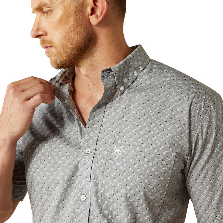 Ariat Ariat Wrinkle Free Obert S/S Shirt - Grey