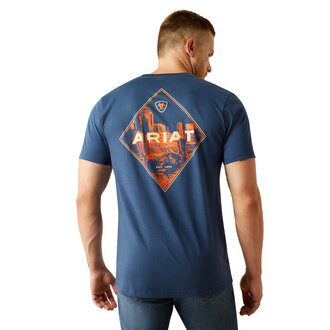 Ariat Ariat Diamond Valley S/S Tshirt - Space Blue